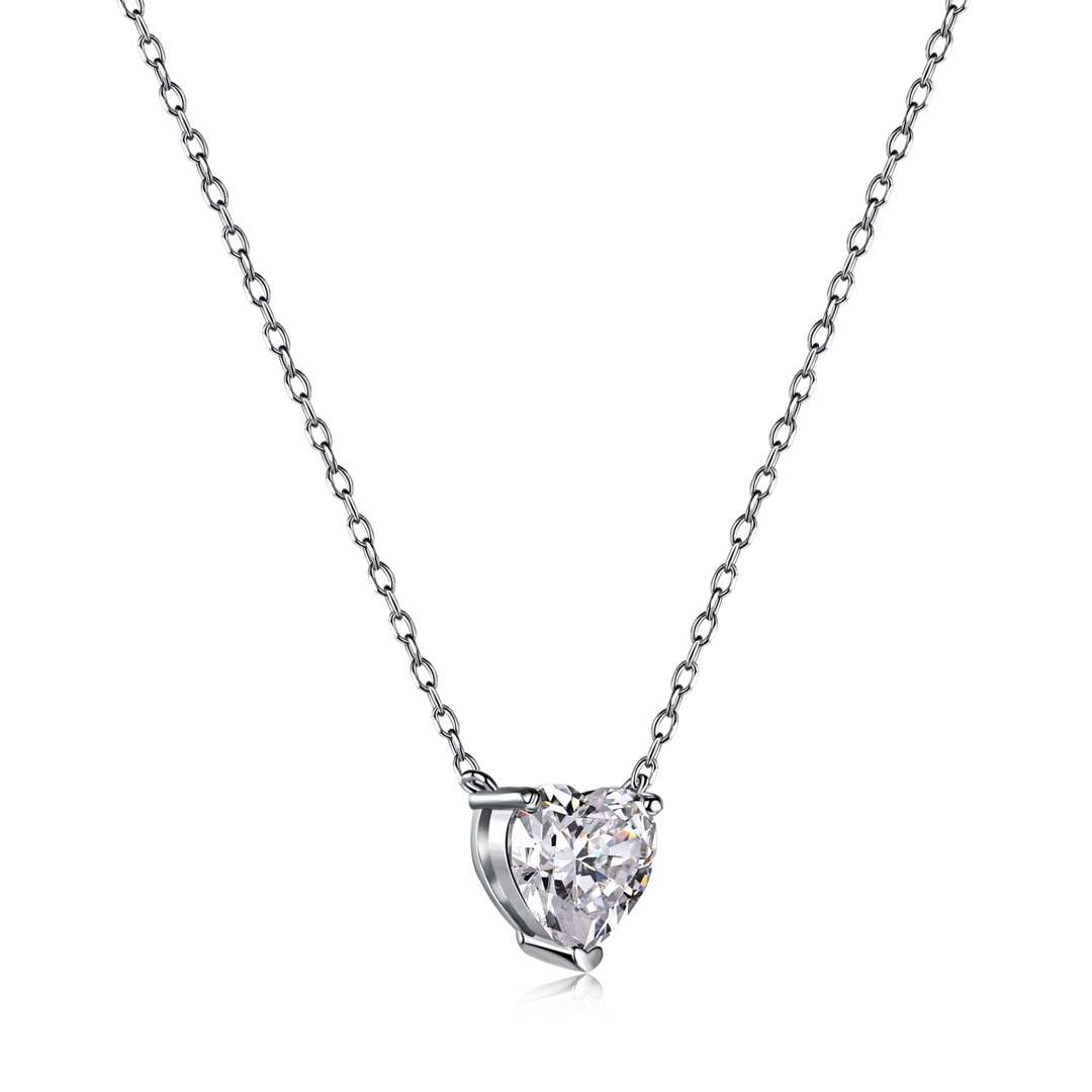 [RAFFINE]Collar con colgante de piedra principal en forma de corazón para clavícula