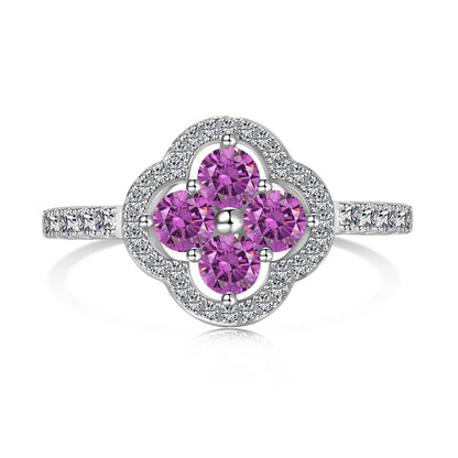 [RAFFINE]Four Leaf Clover Flower Design Ring