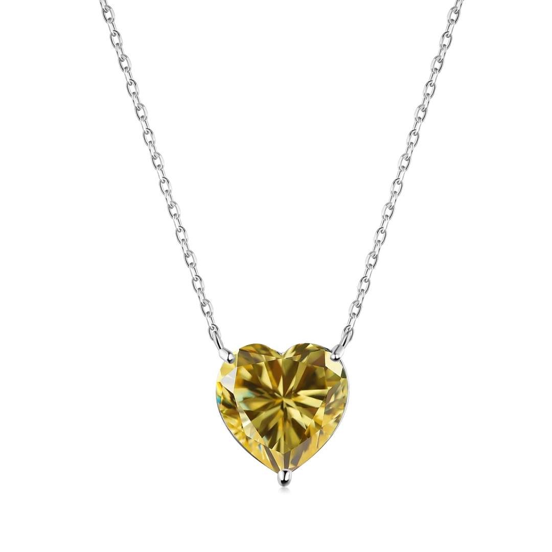 [RAFFINE]6.0 carat Radiant Heart Shape Necklace
