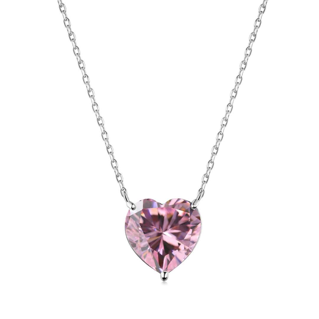 [RAFFINE]6.0 carat Radiant Heart Shape Necklace