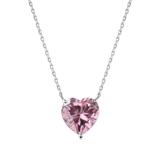 [RAFFINE]6.0 carat Radiant Heart Shape Necklace
