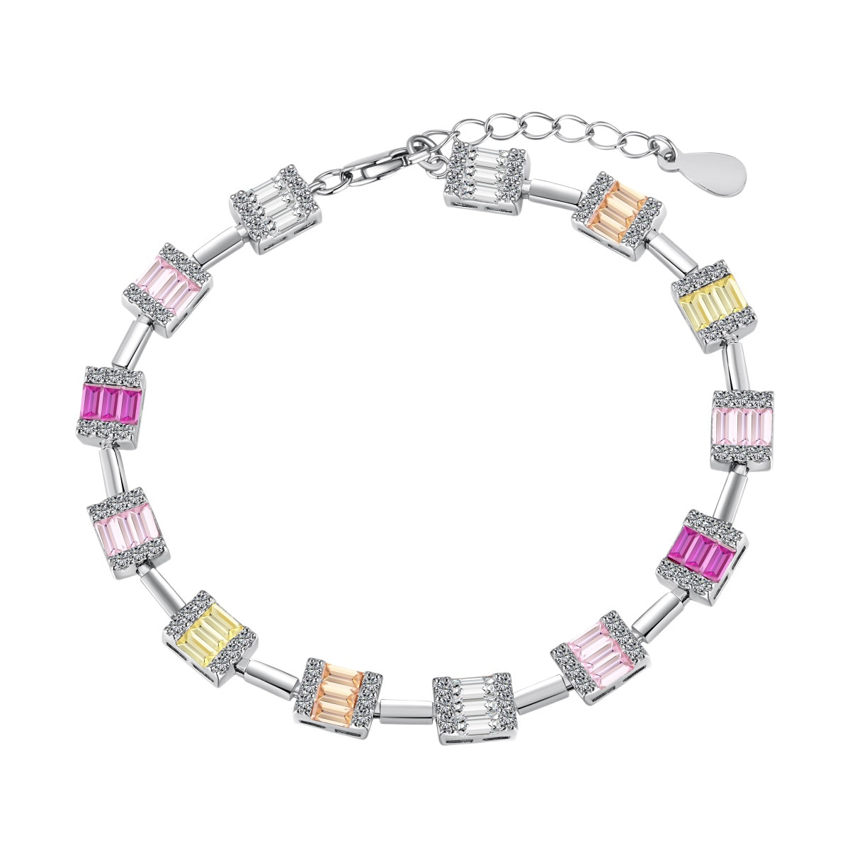 [Raffine]Dainty Charming Emerald Cut Daily Bracelet