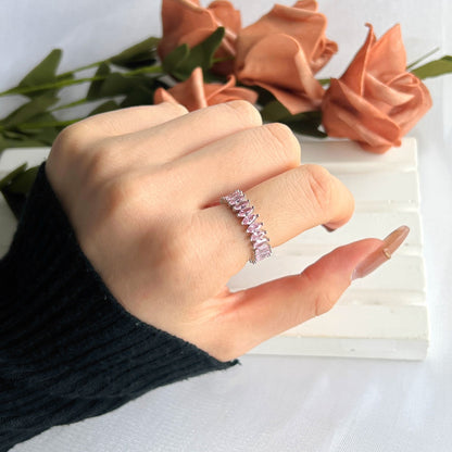 [RAFFINE]Gorgeous Marquise Cut Tennis Ring