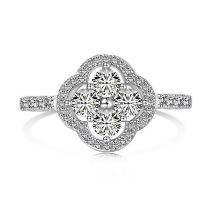 [RAFFINE]Four Leaf Clover Flower Design Ring