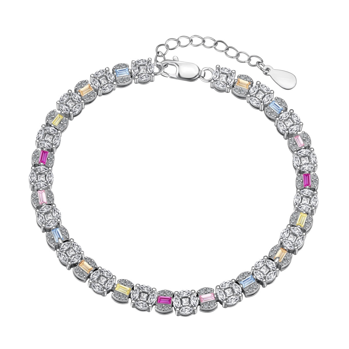 [RAFFINE]Dazzling Radiant Multi Cut Daily Bracelet