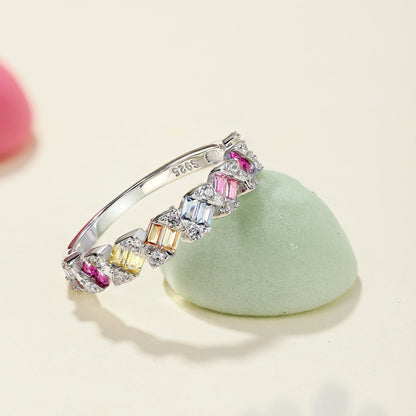 [RAFFINE]Delicate Vibrant Emerald Cut Daily Ring