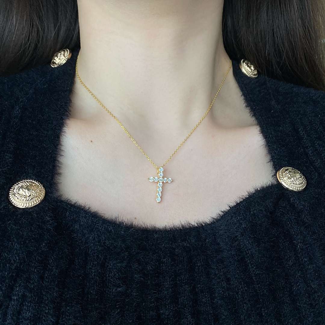 [RAFFINE]Collar único en forma de cruz