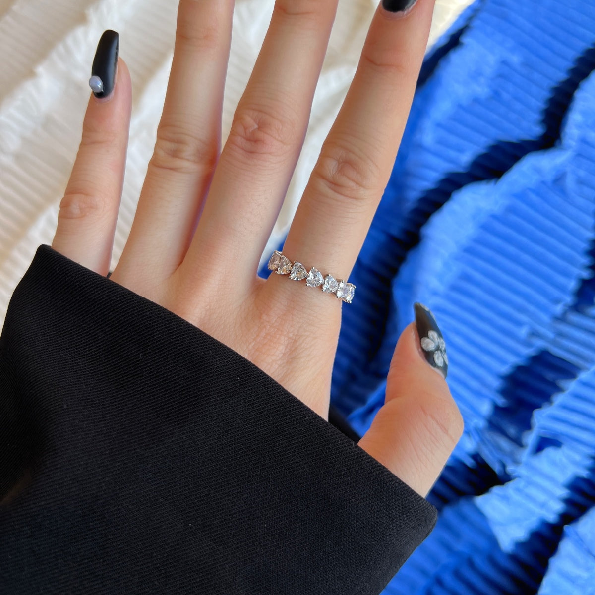 [RAFFINE]0.25 Carat Radiant Romance Heart Cut Lover Ring