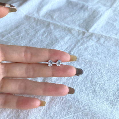 [RAFFINE]Pendientes ovalados clásicos, elegantes y dignos