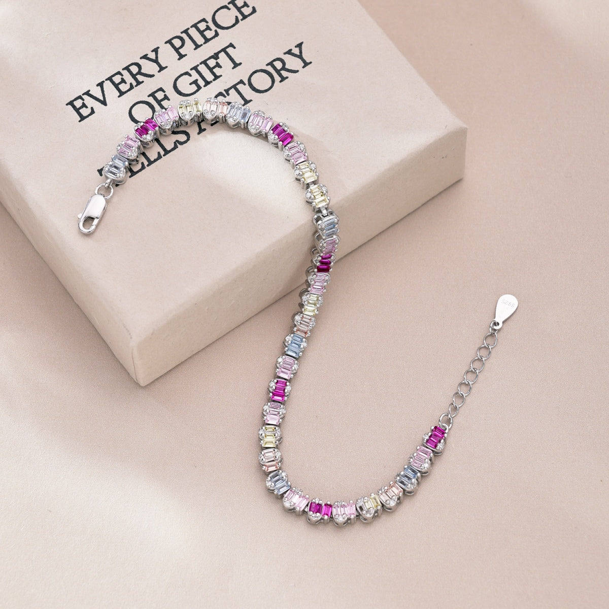 [RAFFINE]Delicate Colorful Emerald Cut Party Bracelet