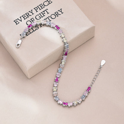 [RAFFINE]Delicate Colorful Emerald Cut Party Bracelet