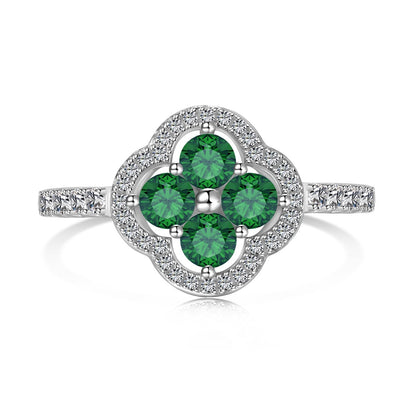 [RAFFINE]Four Leaf Clover Flower Design Ring