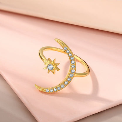 [Raffine]Ewigkeitsring mit Mond und Stern