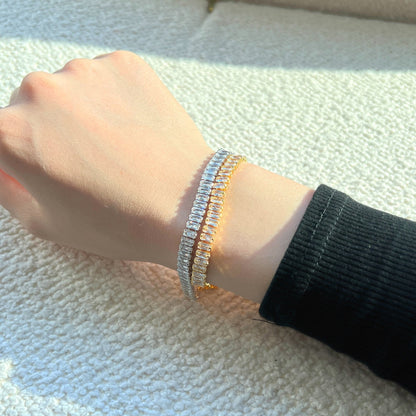 [RAFFINE]Exquisite Emerald Cut Daily Bracelet