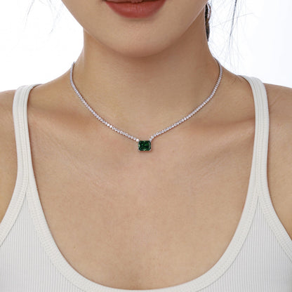 [RAFFINE] Elegante collar de corte radiante de 4,0 quilates