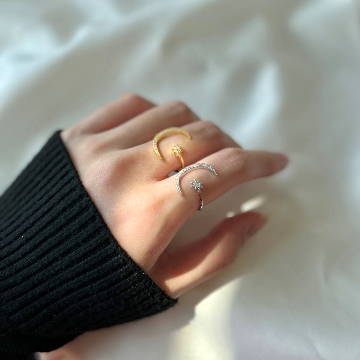 [Raffine]Ewigkeitsring mit Mond und Stern