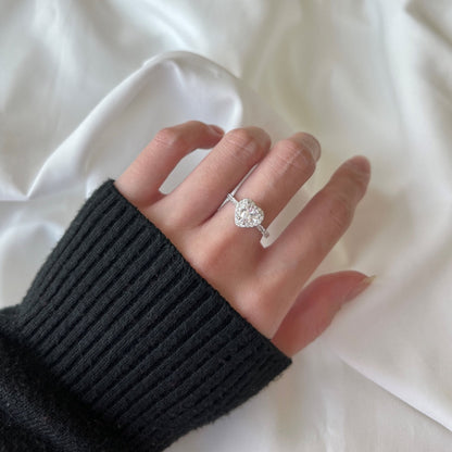 [RAFFINE]Eternity Splashy Romantic Heart Shape Lover Ring