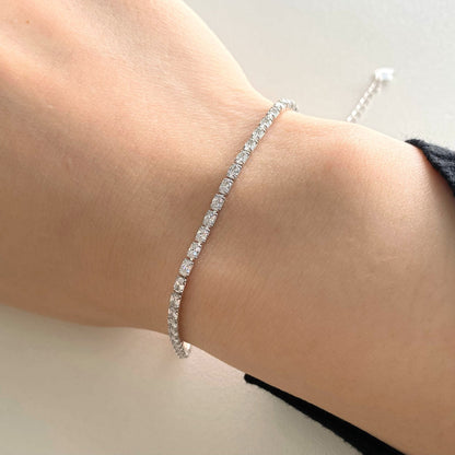 [RAFFINE] Elegante pulsera diaria de corte esmeralda
