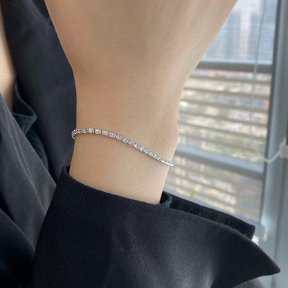 [RAFFINE] Elegante pulsera diaria de corte esmeralda