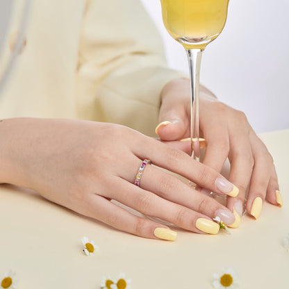 [RAFFINE]Dazzling Lustrous Round Cut Tennis Ring