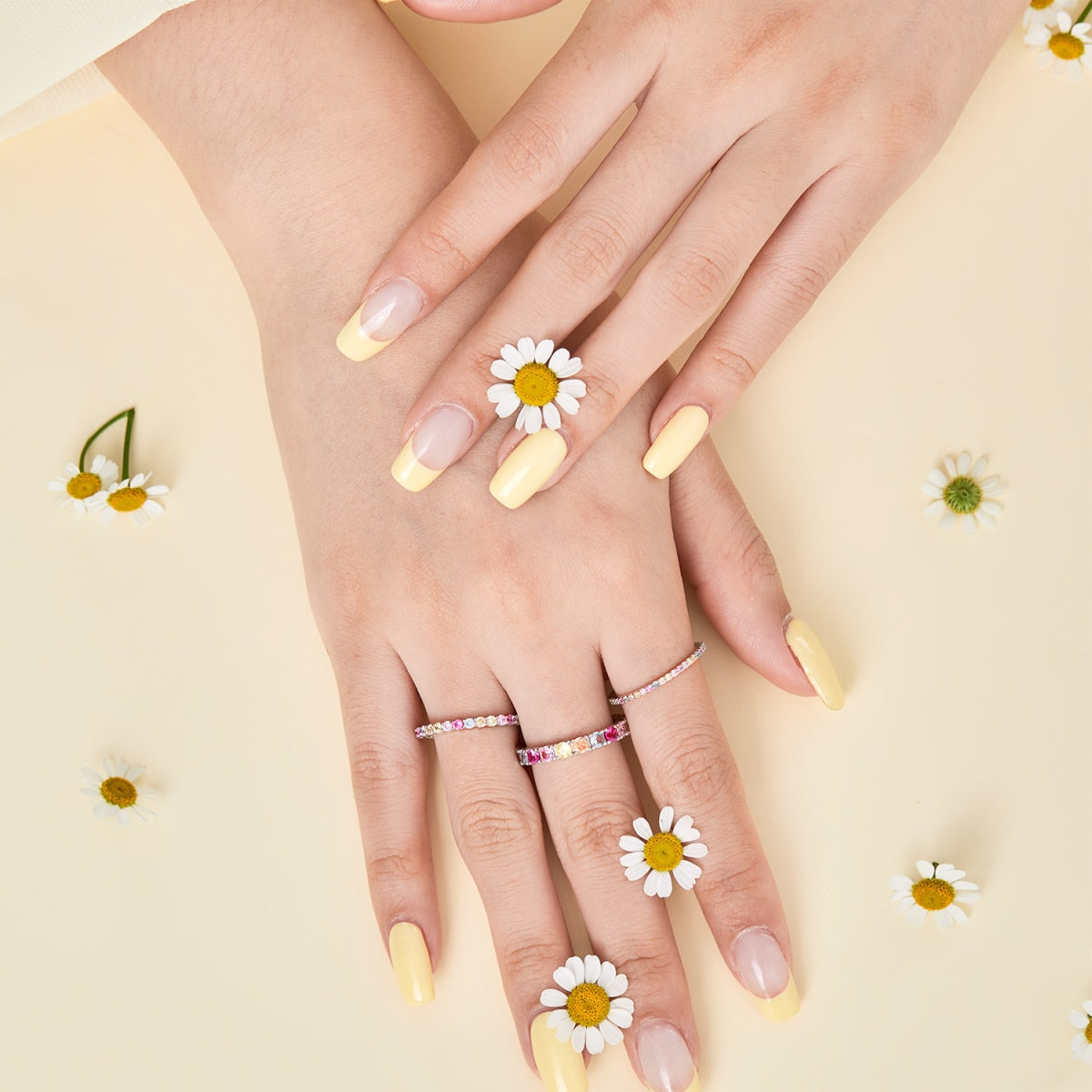 [RAFFINE]Dazzling Lustrous Round Cut Tennis Ring