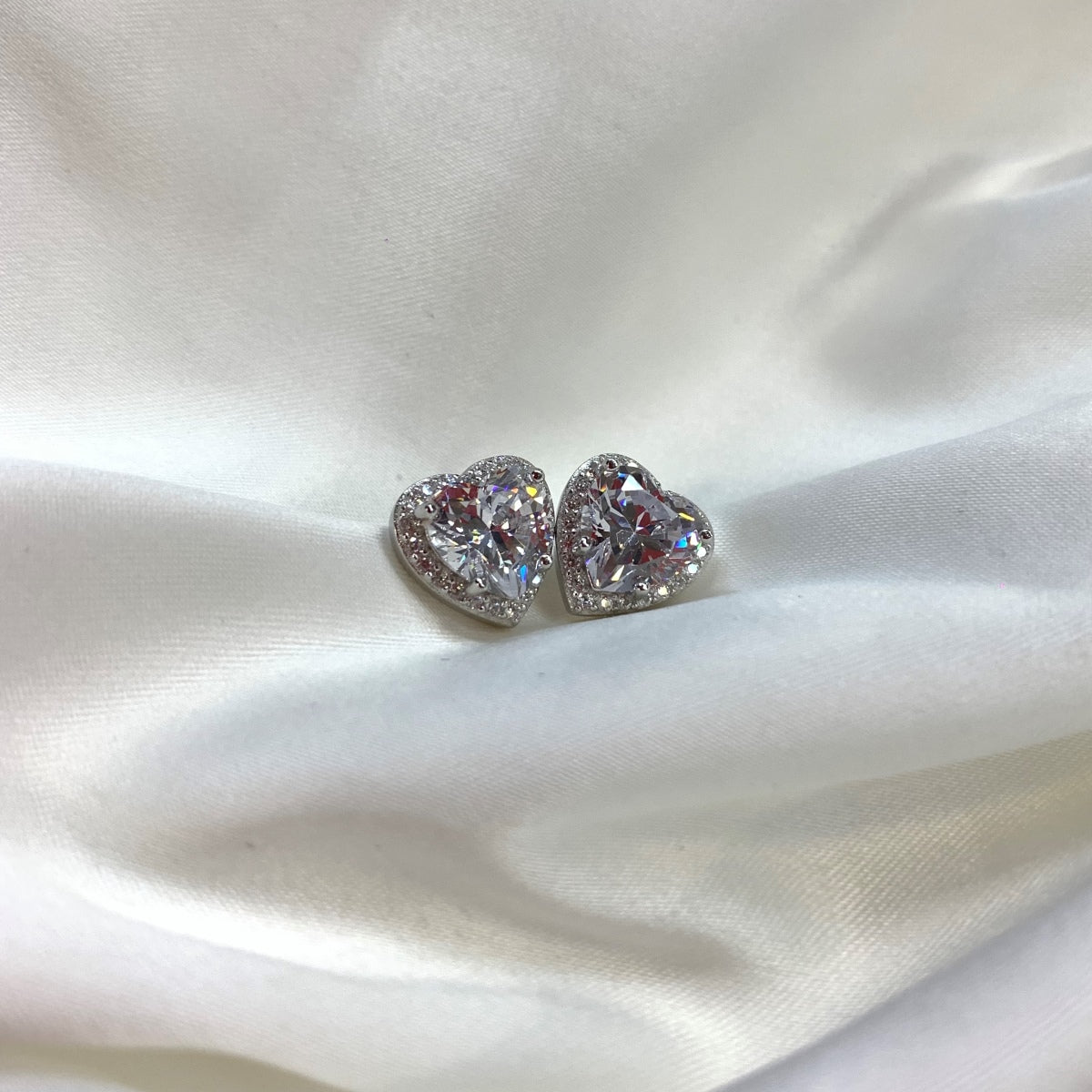 [RAFFINE]Pendientes de corazón brillante para enamorados
