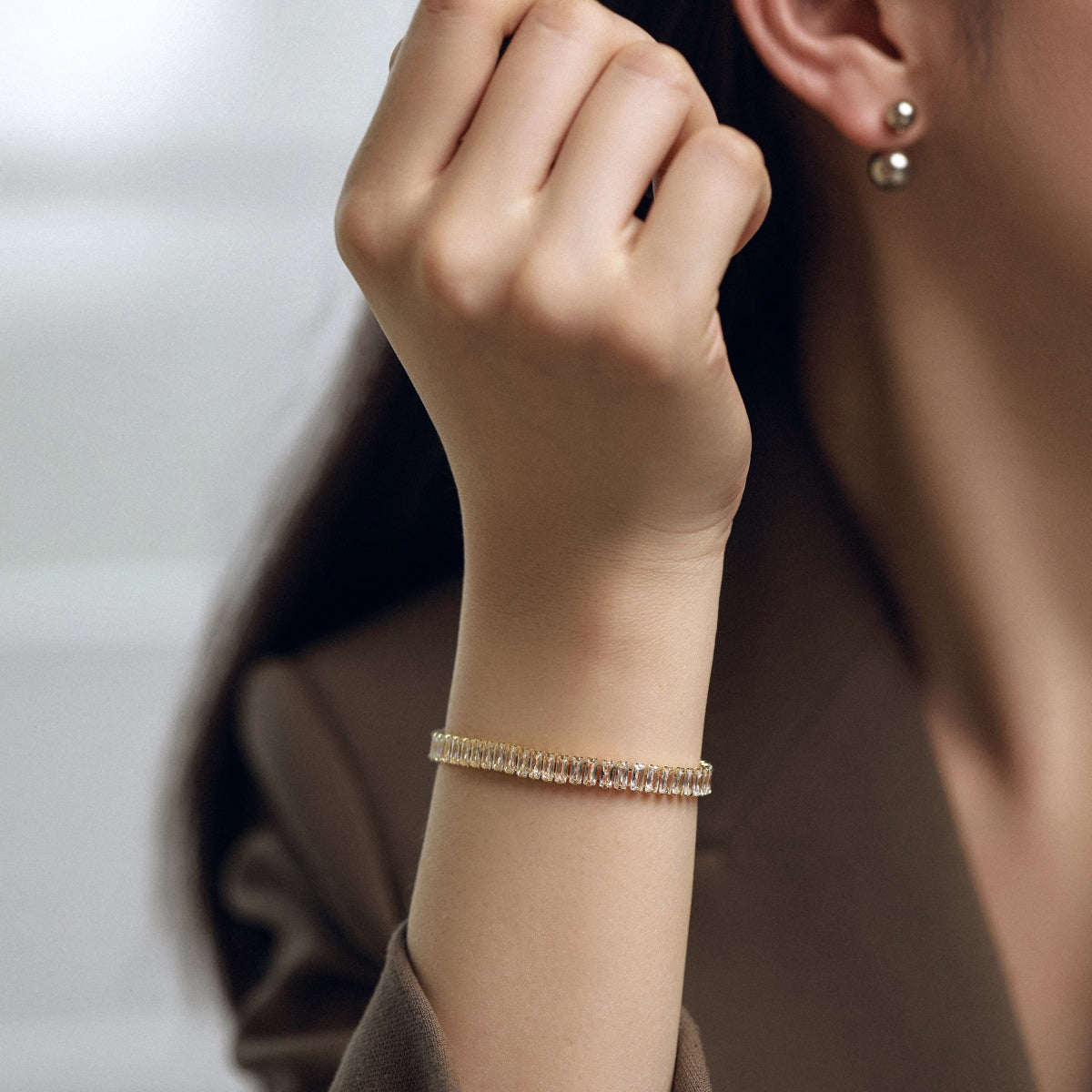 [RAFFINE]Exquisite Emerald Cut Daily Bracelet