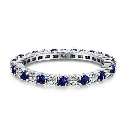 [RAFFINE]Exquisite Colorful Round Cut Tennis Ring