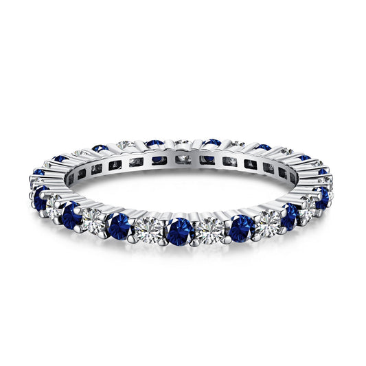 [RAFFINE]Exquisite Colorful Round Cut Tennis Ring