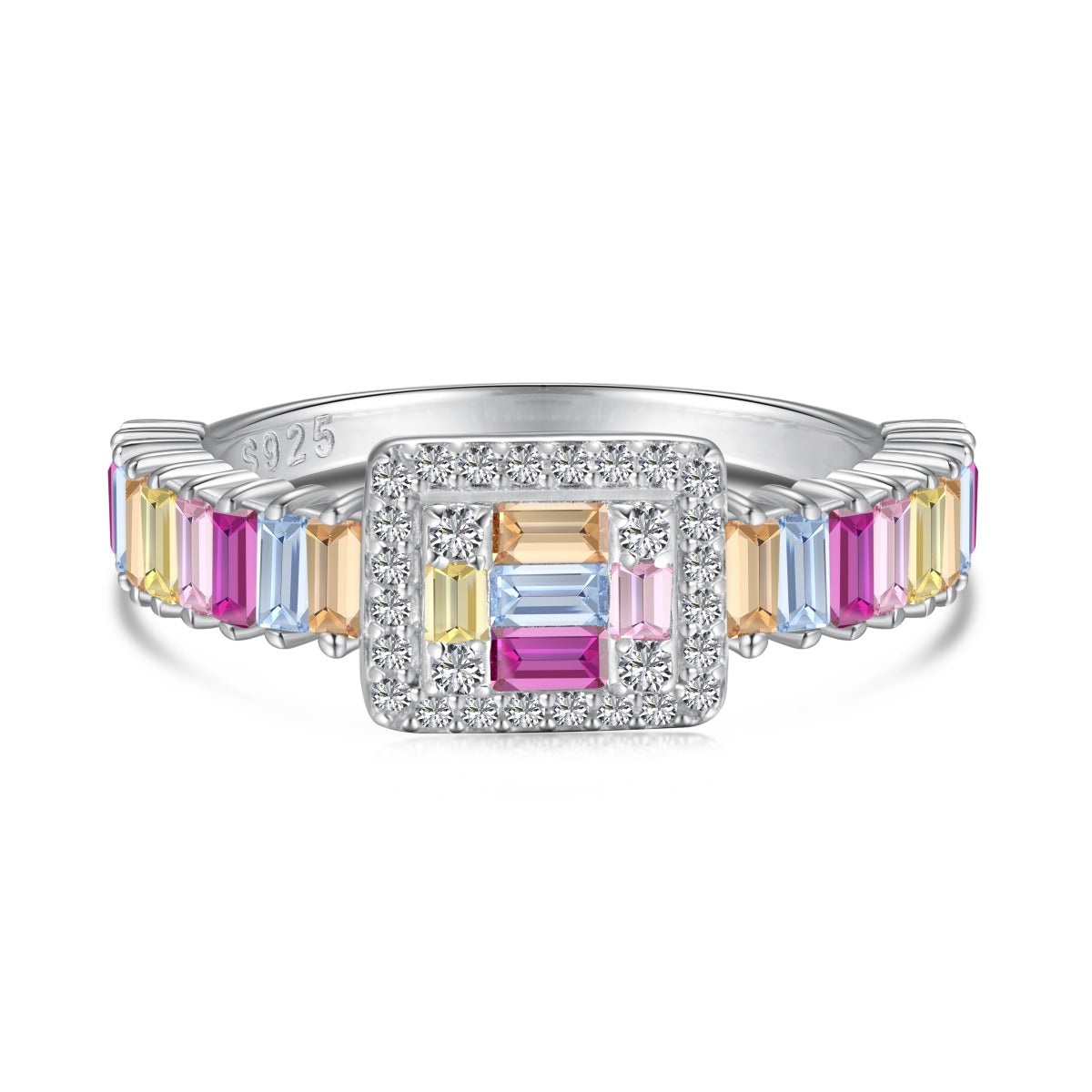 [RAFFINE]Exquisite Colorful Radiant Cut Party Ring