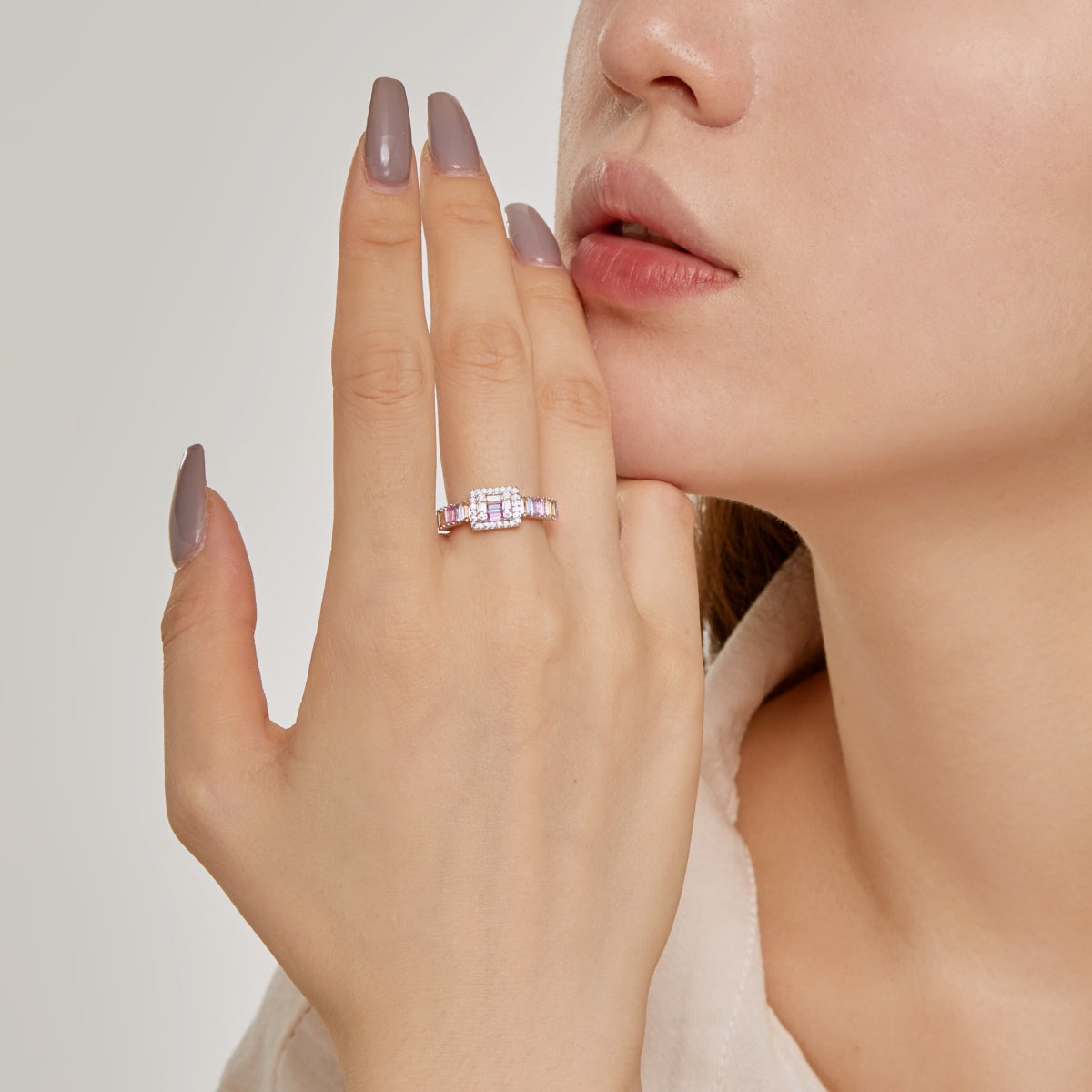[RAFFINE]Exquisite Colorful Radiant Cut Party Ring