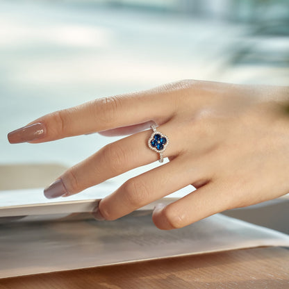 [RAFFINE]Four Leaf Clover Flower Design Ring