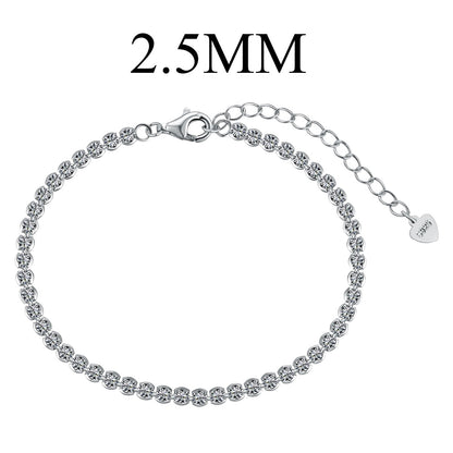 [RAFFINE]Dazzling Sparkling Round Cut Daily Bracelet