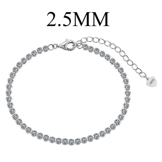 [RAFFINE]Dazzling Sparkling Round Cut Daily Bracelet
