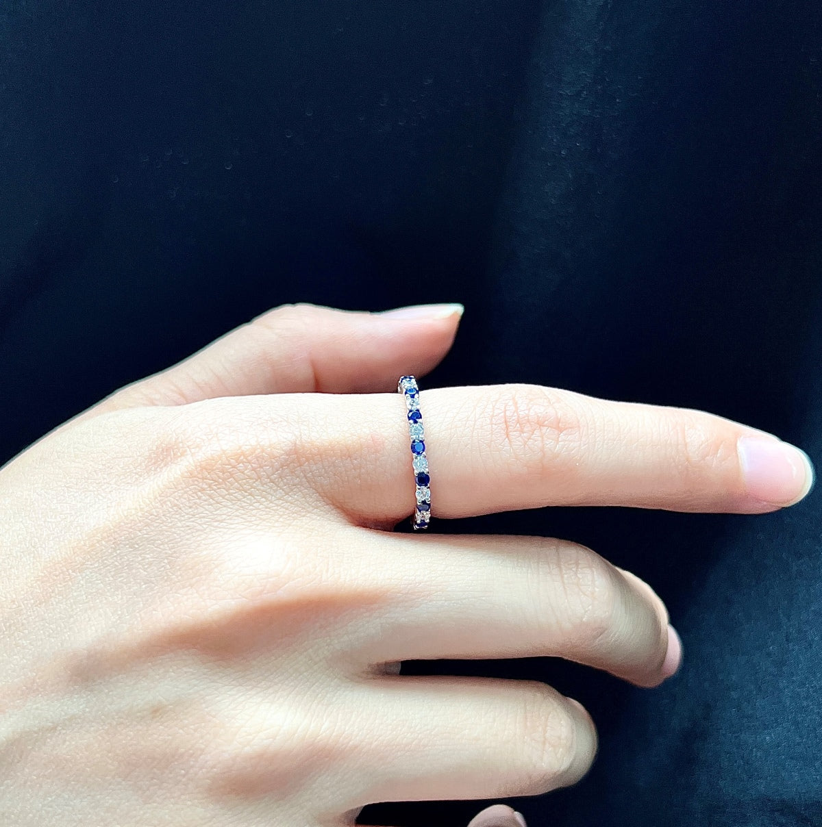 [RAFFINE]Exquisite Colorful Round Cut Tennis Ring