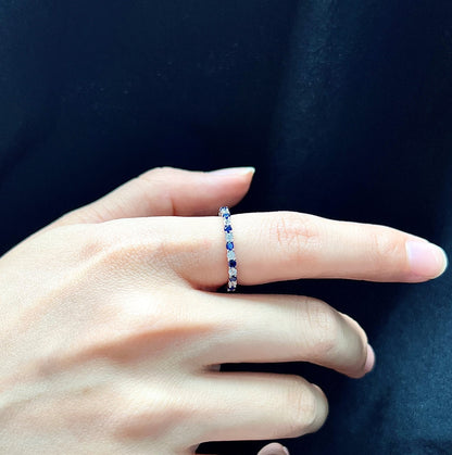 [RAFFINE]Exquisite Colorful Round Cut Tennis Ring