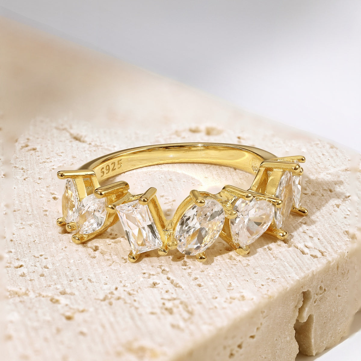 [RAFFINE]Delicate Multi Cut Ring