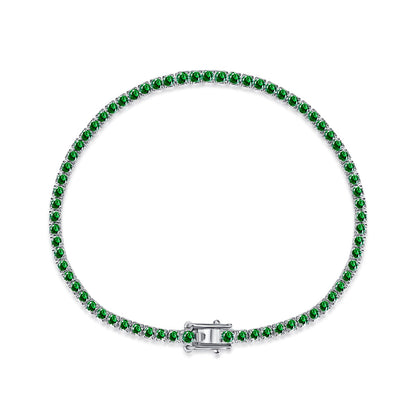 [RAFFINE] Pulsera diaria deslumbrante con corte redondo colorido