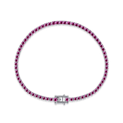 [RAFFINE] Pulsera diaria deslumbrante con corte redondo colorido