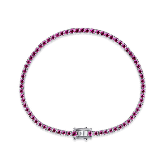 [RAFFINE]Dazzling Colorful Round Cut Daily Bracelet