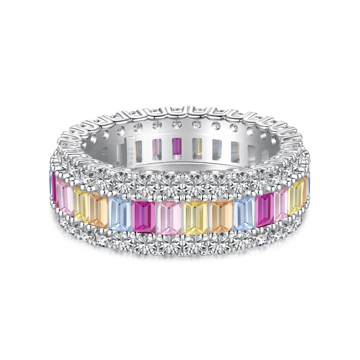 [RAFFINE]Dainty Colorful Radiant Cut Daily Ring