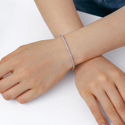 [RAFFINE]Dazzling Sparkling Round Cut Daily Bracelet