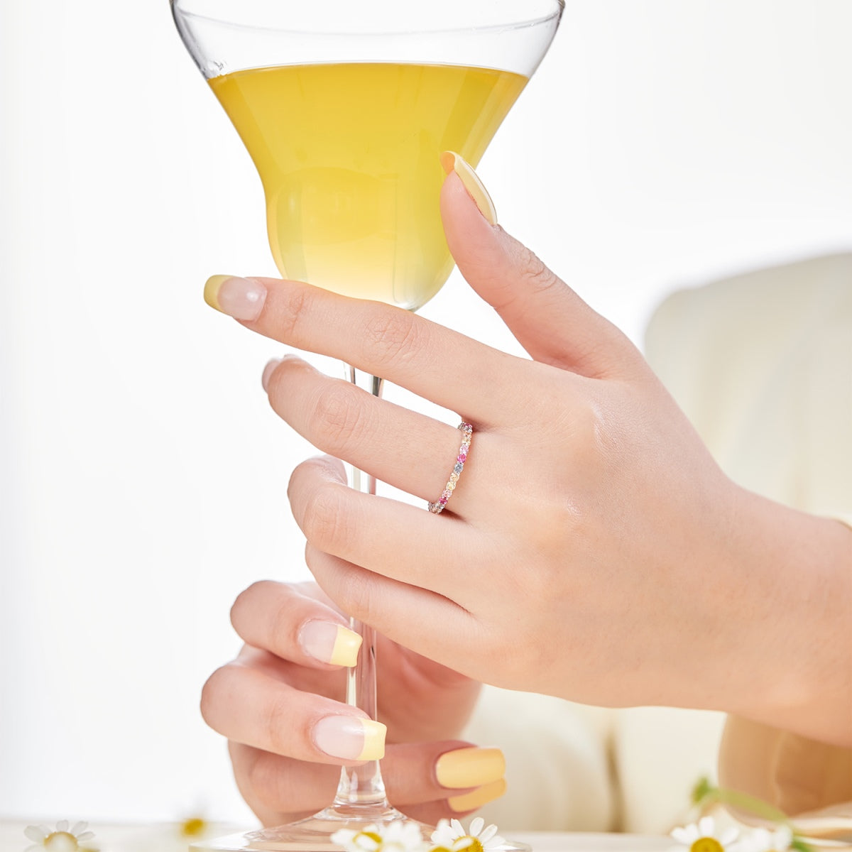 [RAFFINE]Elegant Vivid Round Cut Daily Ring