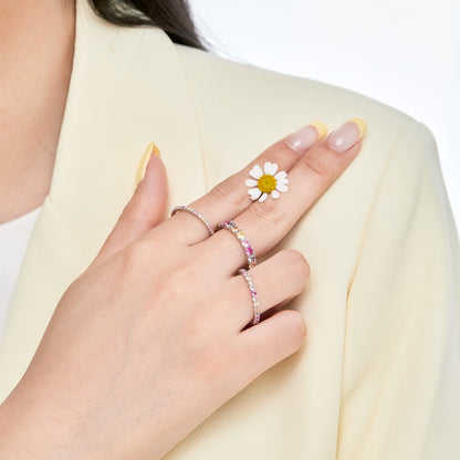[RAFFINE]Elegant Vivid Round Cut Daily Ring
