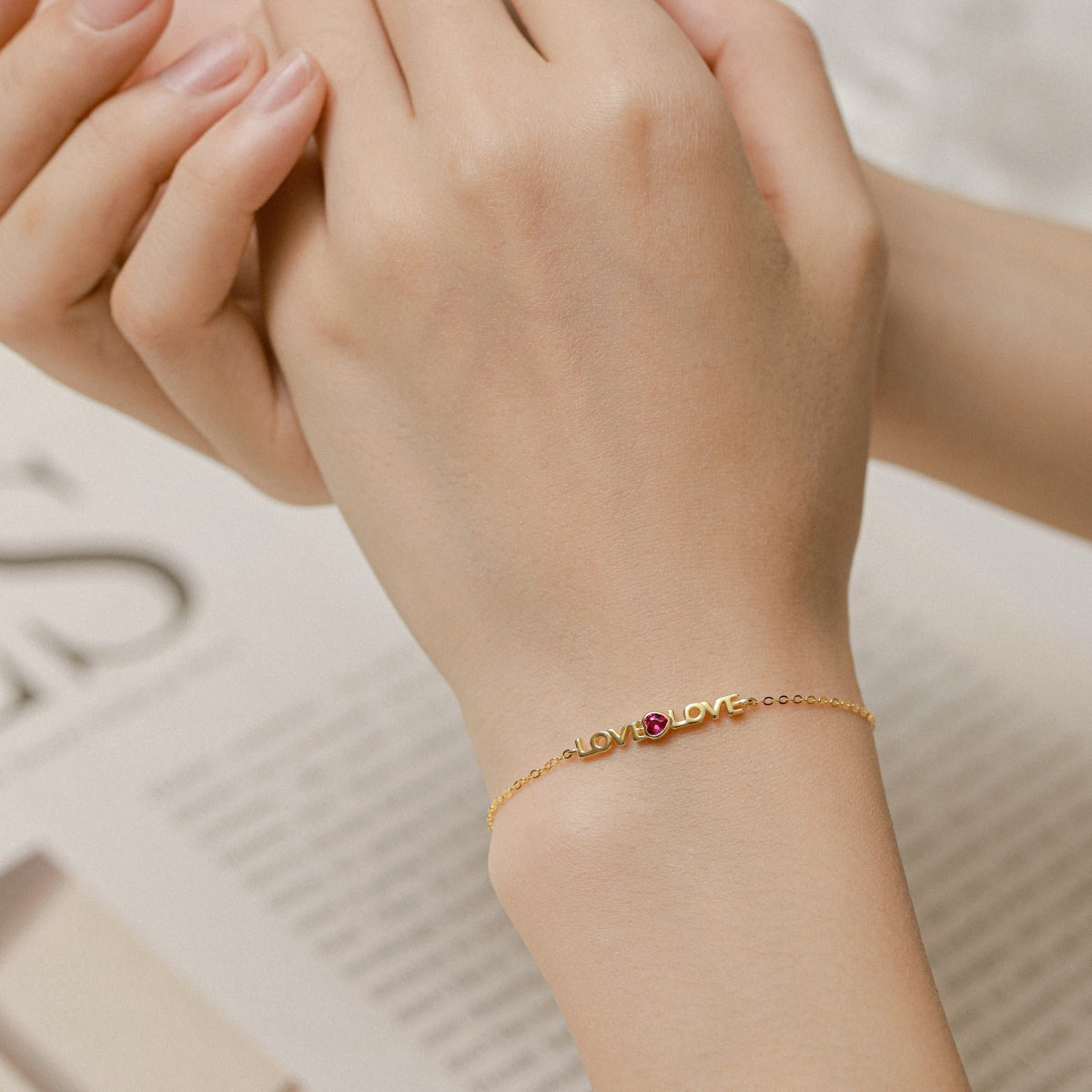 [RAFFINE]Pulsera romántica con forma de corazón para enamorados