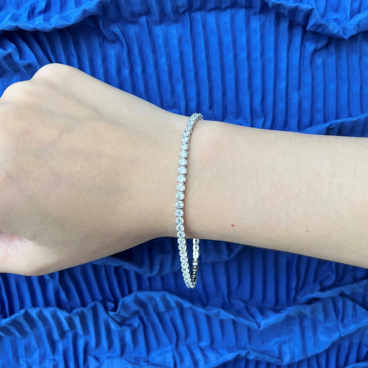 [RAFFINE]Sparkling Round Cut Daily Bracelet