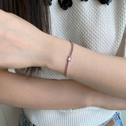 [RAFFINE] Pulsera diaria deslumbrante con corte redondo colorido