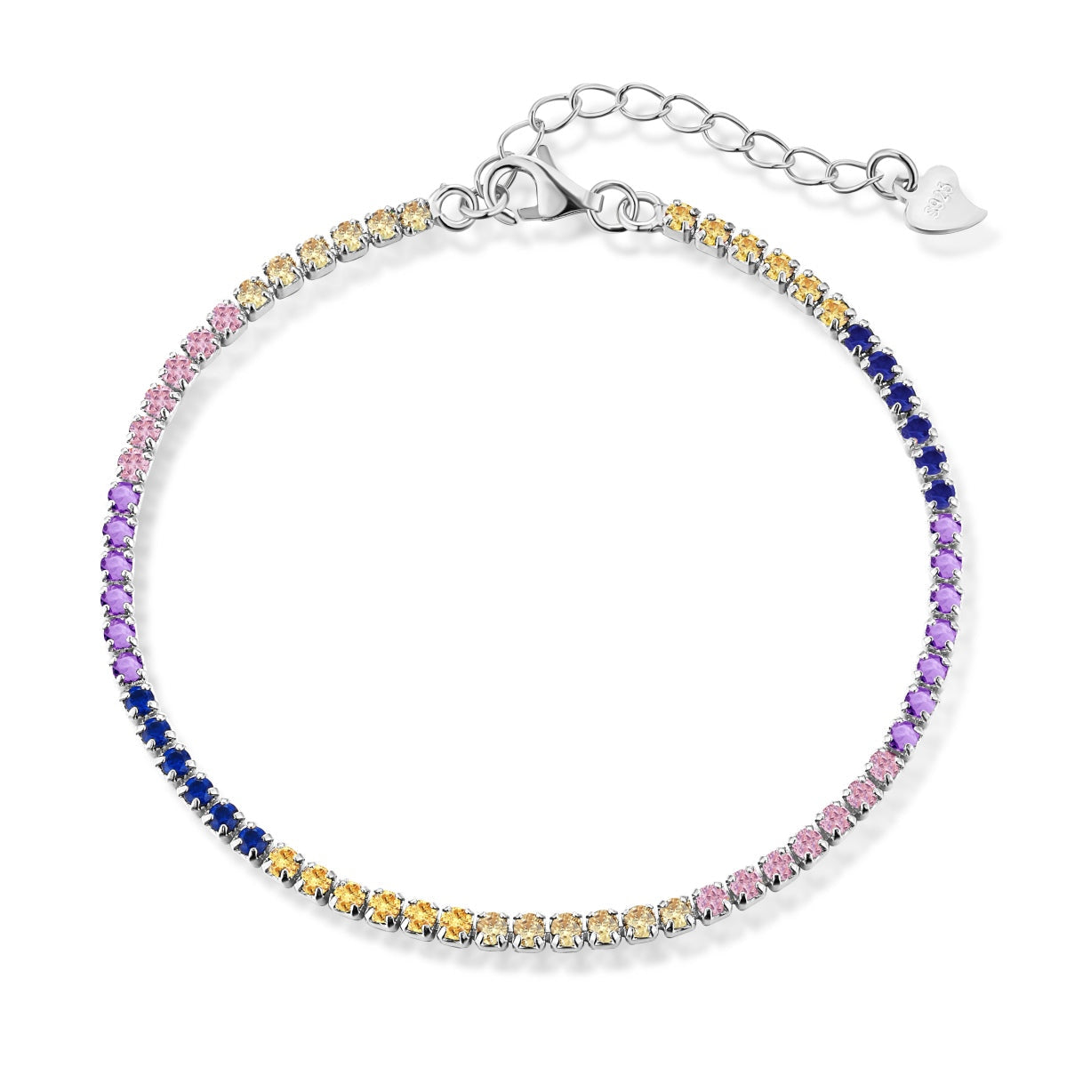[RAFFINE]Radiant Shinning Princess Cut Tennis Bracelet