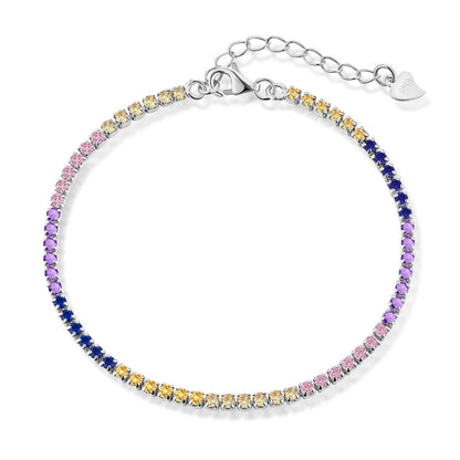 [RAFFINE]Radiant Shinning Princess Cut Tennis Bracelet