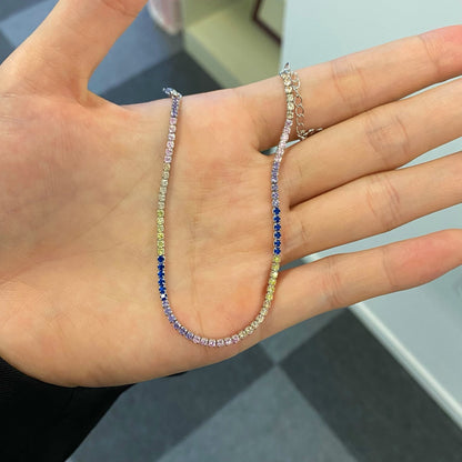 [RAFFINE]Radiant Shinning Princess Cut Tennis Bracelet